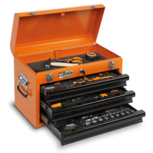 Draagbare gereedschapskoffer met assortiment van 159 gereedschappen in zachte EVA-lade BW 2200E/N